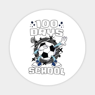 100 days of school featuring a dabbing Football #3 Magnet